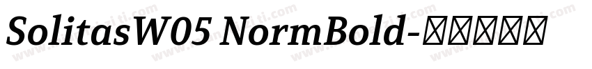 SolitasW05 NormBold字体转换